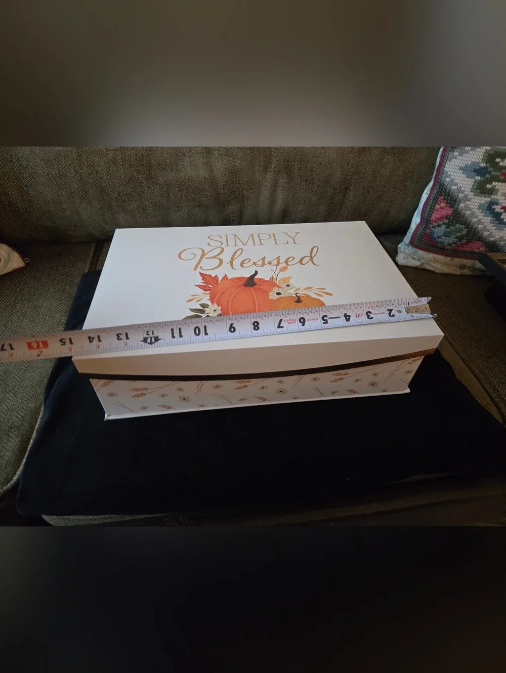 Simply Blessed Pumpkin Storage Box